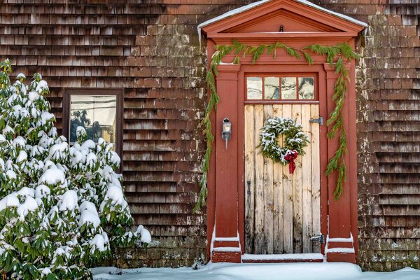 Weihnachtliche Tür-Dekoration