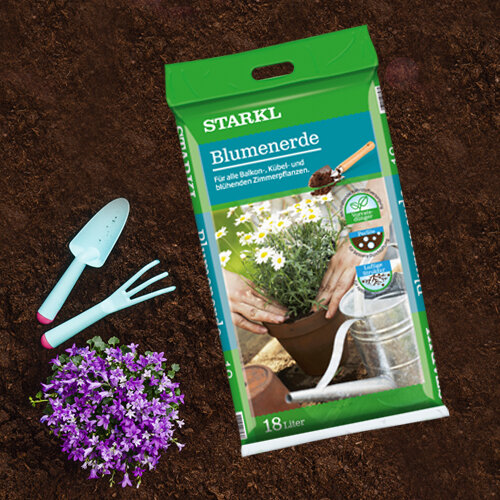 Blumenerde, mit Perlite