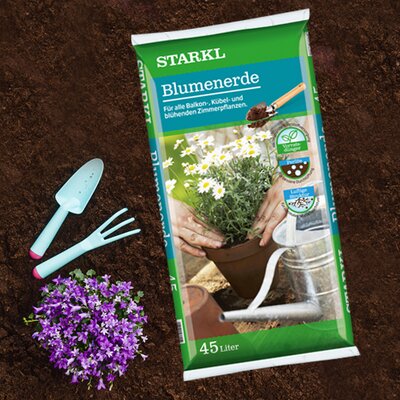 Blumenerde, mit Perlite