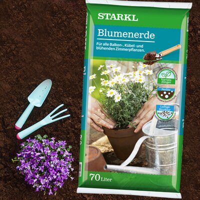 Blumenerde, mit Perlite